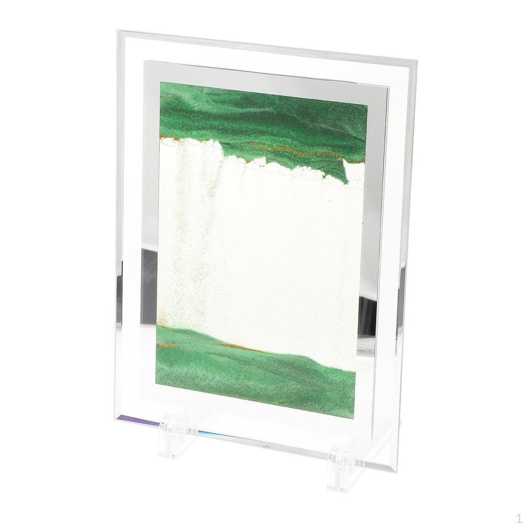 Picture Flowing with Stand Glass for Home Decor Bookshelves Ornament Relaxing