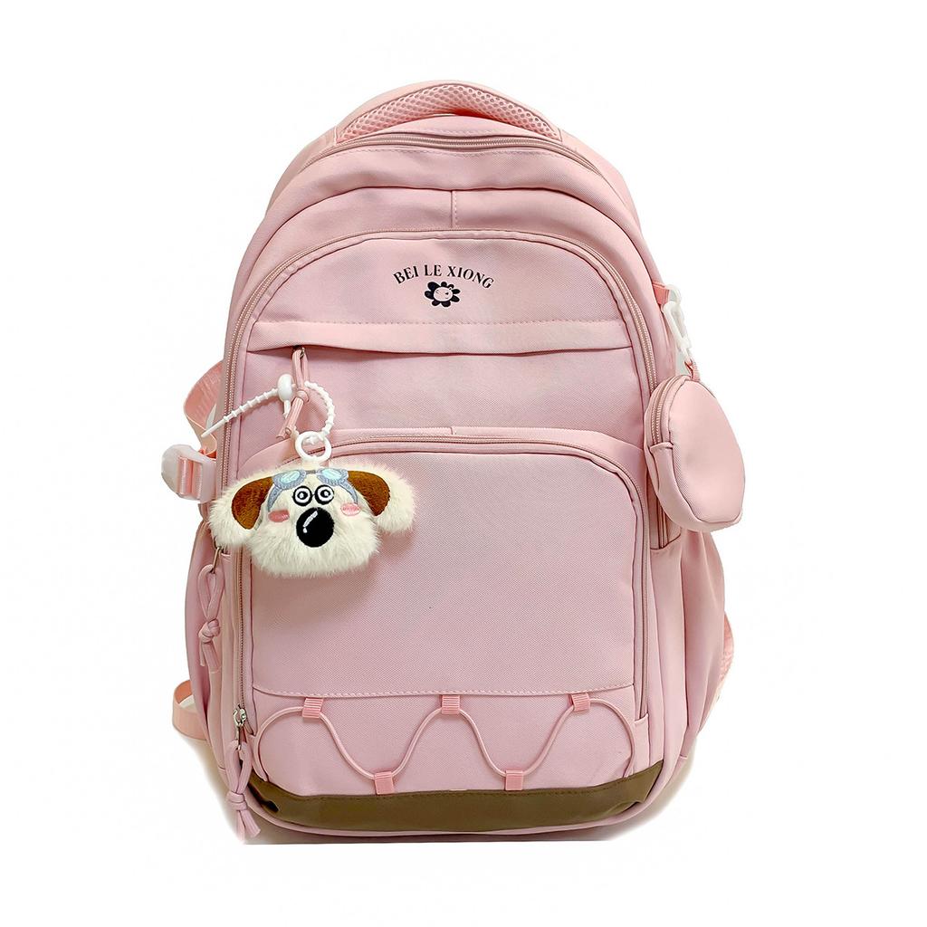 Large-capacity simple casual backpack, male and female high school students, high school students, schoolbags, multi-compartment fashion backpacks