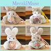 Plaid Cartoon Cute Skirt Rabbit Holding Flower Plush Toy Pendant Keychain