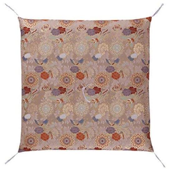 Tensho-oh (Tensho Phoenix) (Compressed Cotton Filled) Imperial Cushion, 67x68cm, for Buddhist Memorial Services, Buddhist Altars, and Temples (Cream)