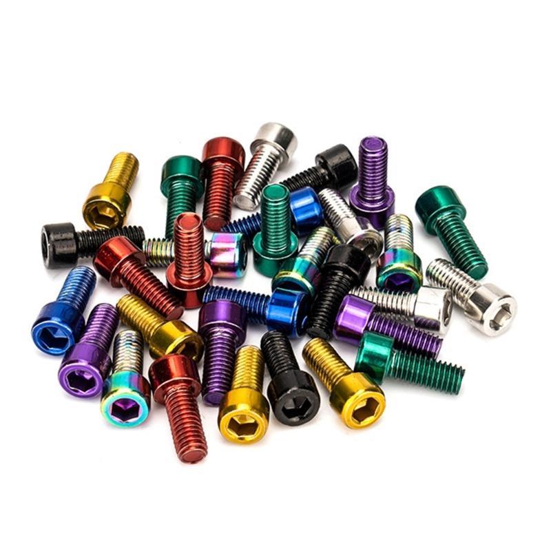 4Pcs 5x12mm Bike Water Bottle Cage Bolts Hexagons Socket Head Bolts Stainless Steels Screws Mountain Bike Accessories