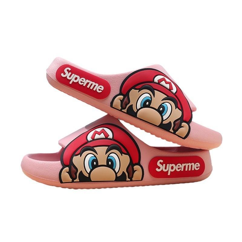 Mario Cartoon Style Children's Slide Sandals Soft Eva Slip Resistant Boys Summer Footwear