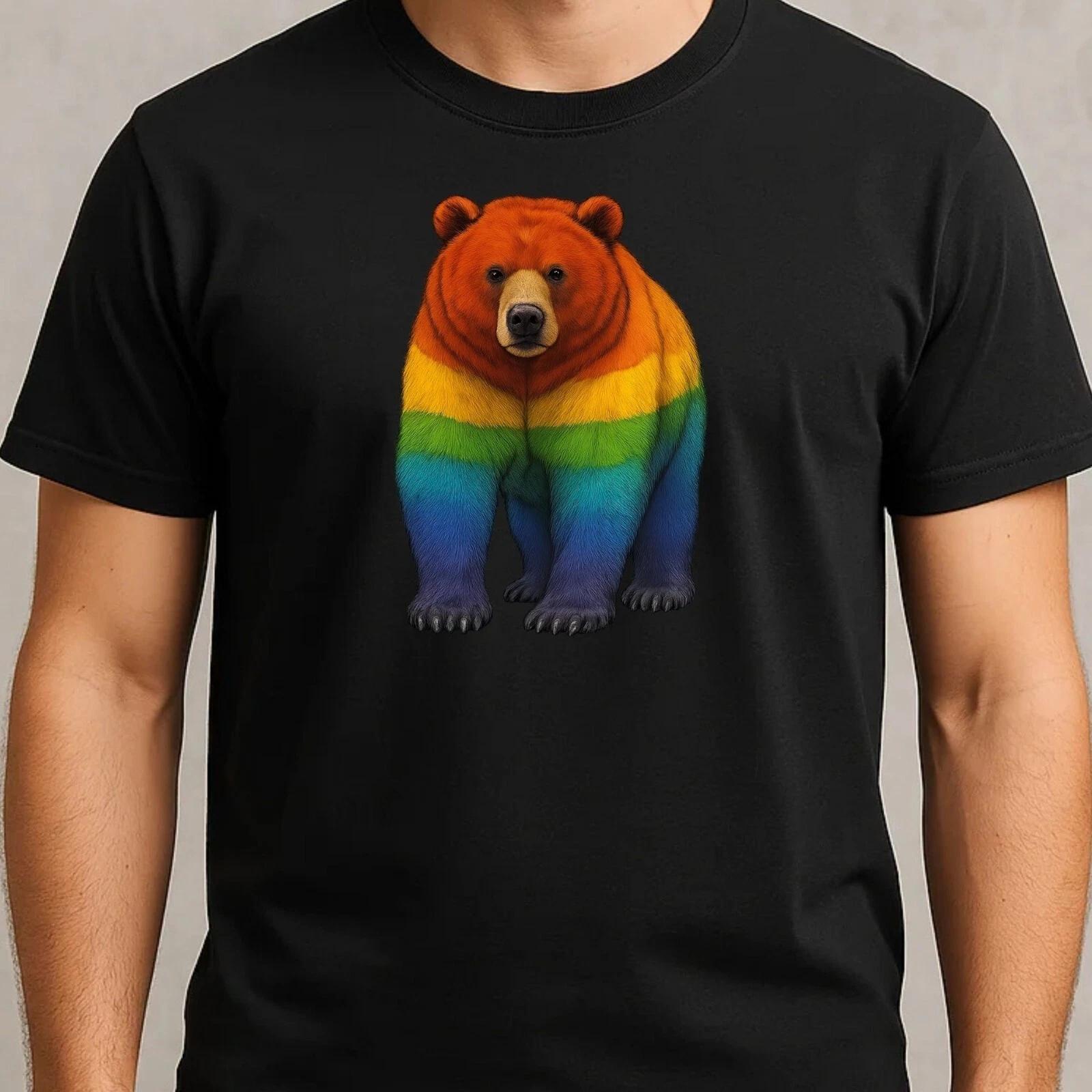 T-Shirt Herren Stolzer Grizzlybär Motiv Baumwolle Größe S bis 5XL XXXXL