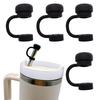 2Pcs Solid Color Straw Cover Food Grade BPA Free Silicone Reusable Dust-proof No Spill 10MM Tumbler Straw Tip Plug Topper Protector Cup Accessories