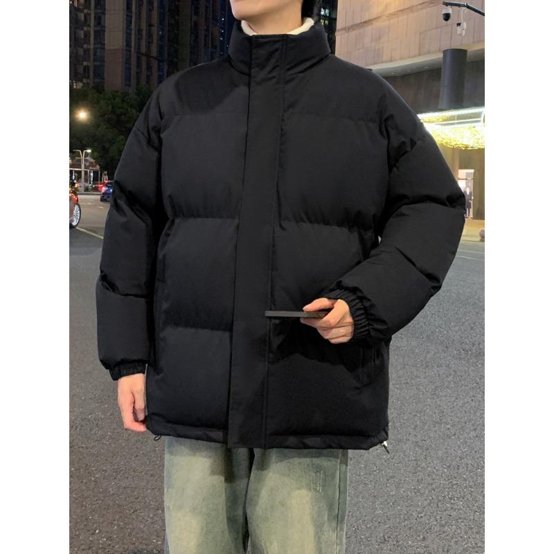 

Хлопковая куртка в корейском стиле для мужчин, утолщенная, со стойкой, повседневная, ветрозащитная, теплая хлопковая куртка XL