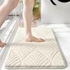 Leaf Sponge Bathroom Cashmere Thickening Mat Bath Non-slip Carpets In Wash Basin Bathtub  Floor Rug Shower Room Doormat Memory Foam 3D Pad