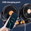 Double Head Car Fan Double Head Vehicle Fan 24V Adjustable Dashboard Cooling Device With Strong Wind Low Noise Design For Indoor