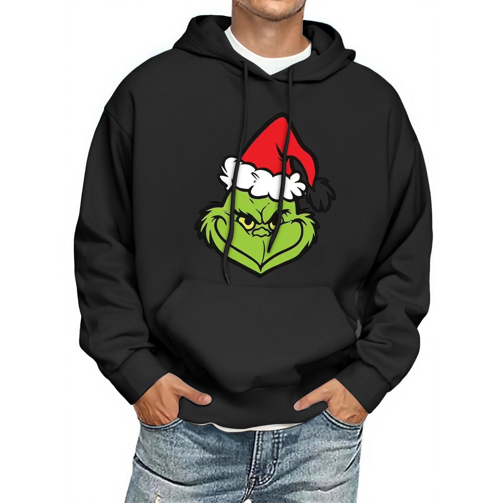 

Мужская толстовка с капюшоном с принтом, с длинным рукавом, повседневный пуловер, худи, толстовка с капюшоном XL чёрный