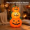Inflatable JackO'Lantern Stack | Lightweight PVC Material, Stacked Pumpkin Figure, for Yard