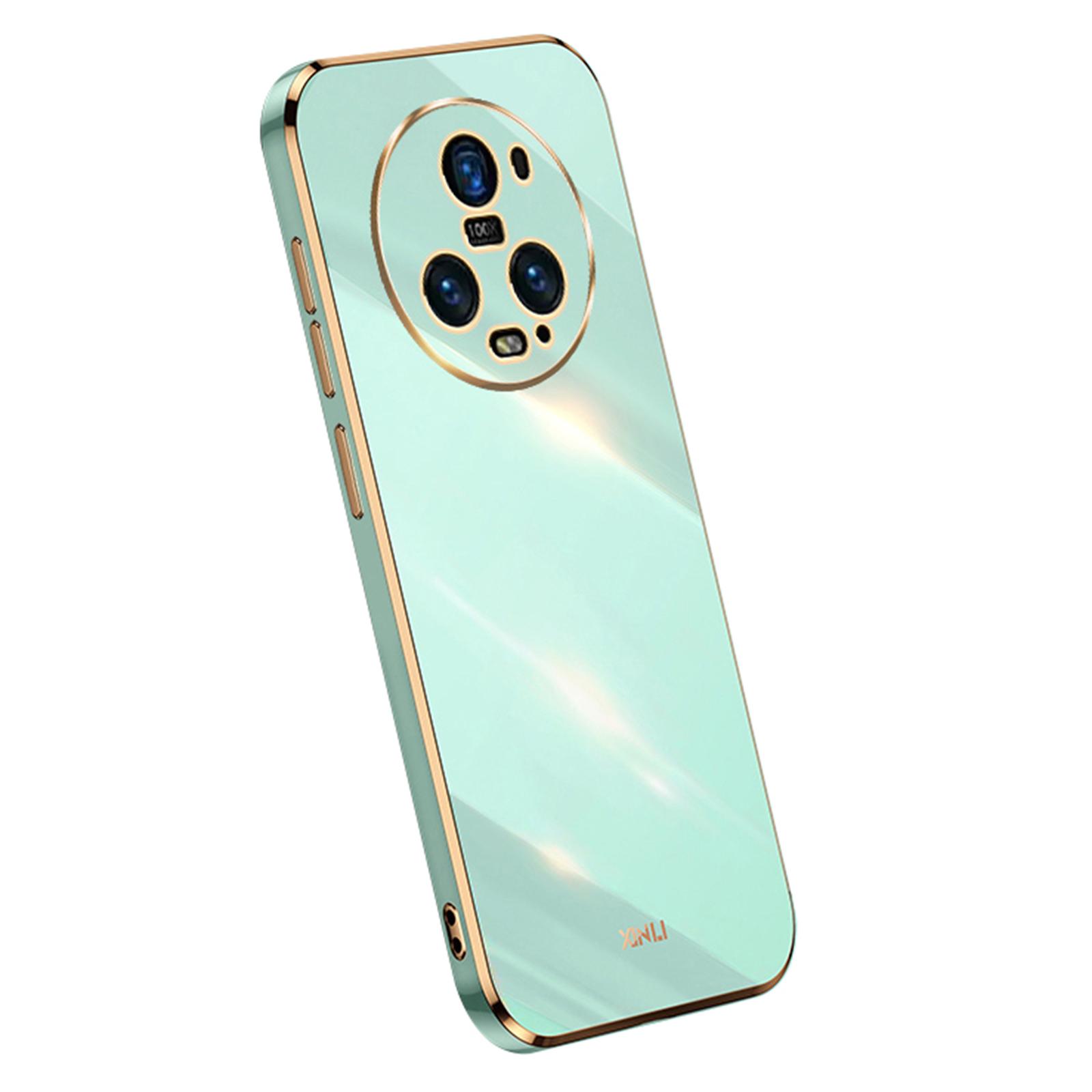 

XINLI For Honor Magic5 Pro Phone TPU Case Camera Lens Protection Electroplating Anti-drop Cover Cyan