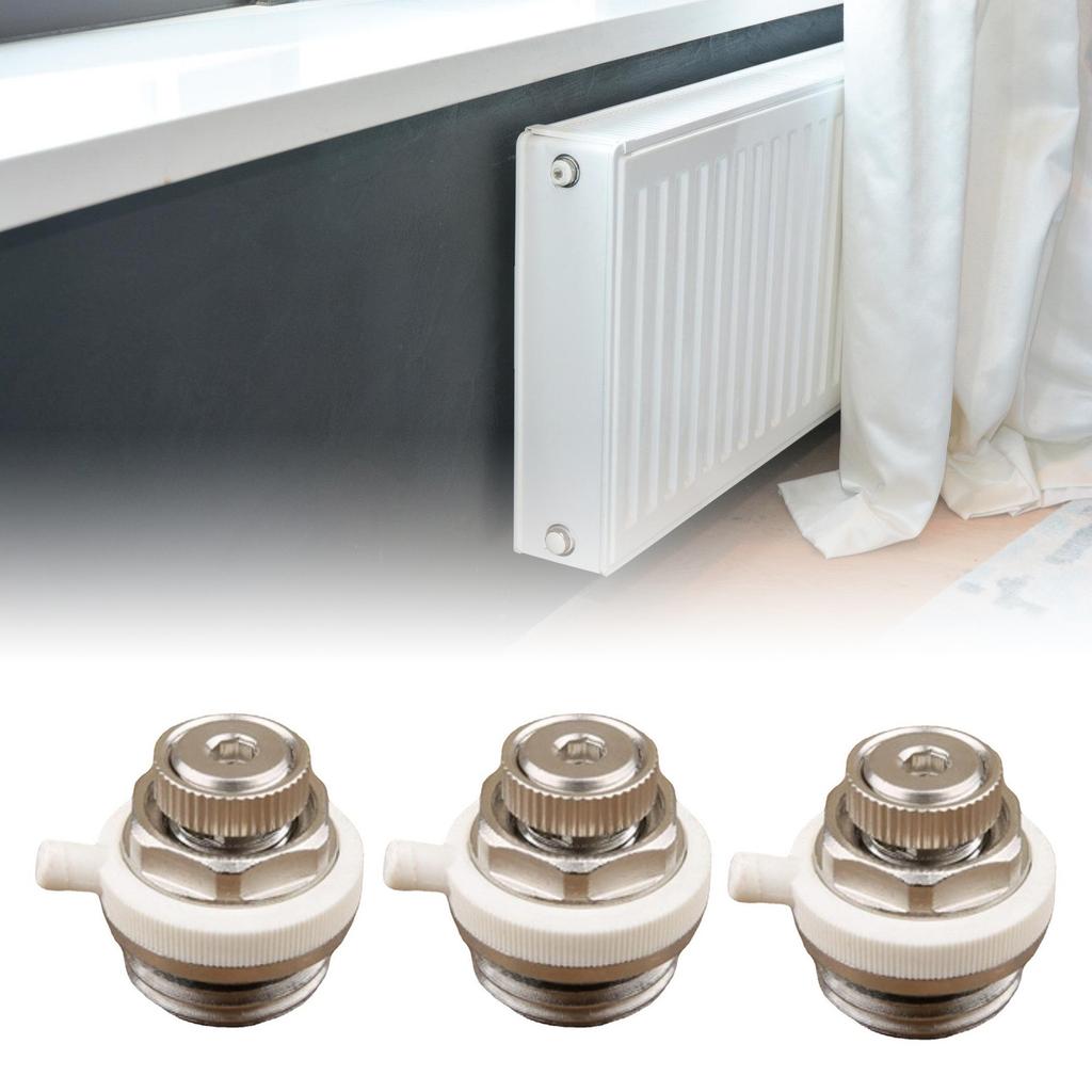 3Pcs Automatic Bleed Valve 1/2inch 3/4inch Bleed Plug Valve Radiator Bleed Valve Self Bleeding Radiator Valve