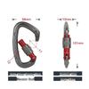 Customizable Outdoor Rock Climbing D-Shaped Aluminum Carabiner Safety Lock Hook