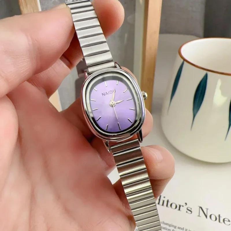 Luxury Ladies Brand Oval Dial Quartz Watch Women Stainless Steel Strap Wristwatches Dropshipping Relojes Para Mujer