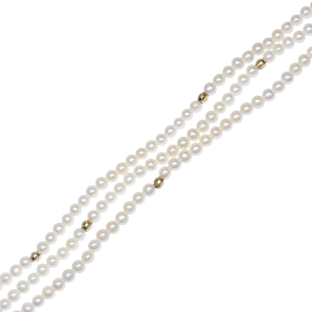 Necklace Pearl/K14 Yellow Gold 25g _ Used