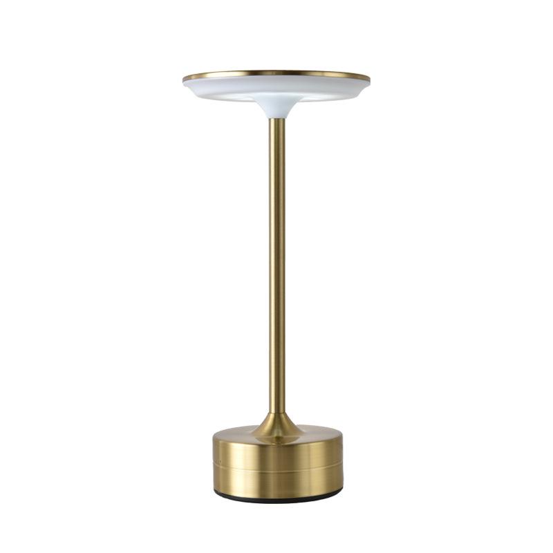 USB Rechargeable All-Aluminum Flying Saucer Table Lamp – Luxury Atmosphere Night Light