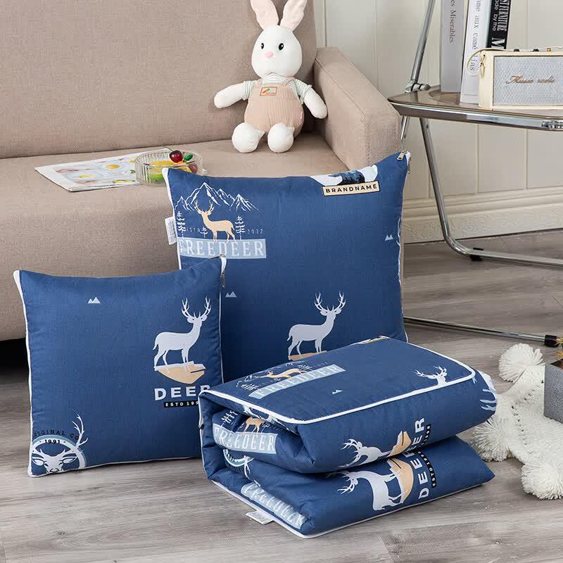 Yalu Dual-Use Cartoon Print Pillow Blanket
