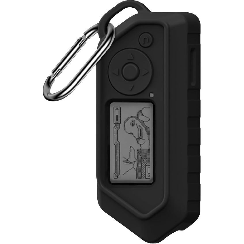 Geiomoo Silicone Case for Flipper Zero, Soft Flexible Scratch Resistant Protective Cover with Carabiner (Black)