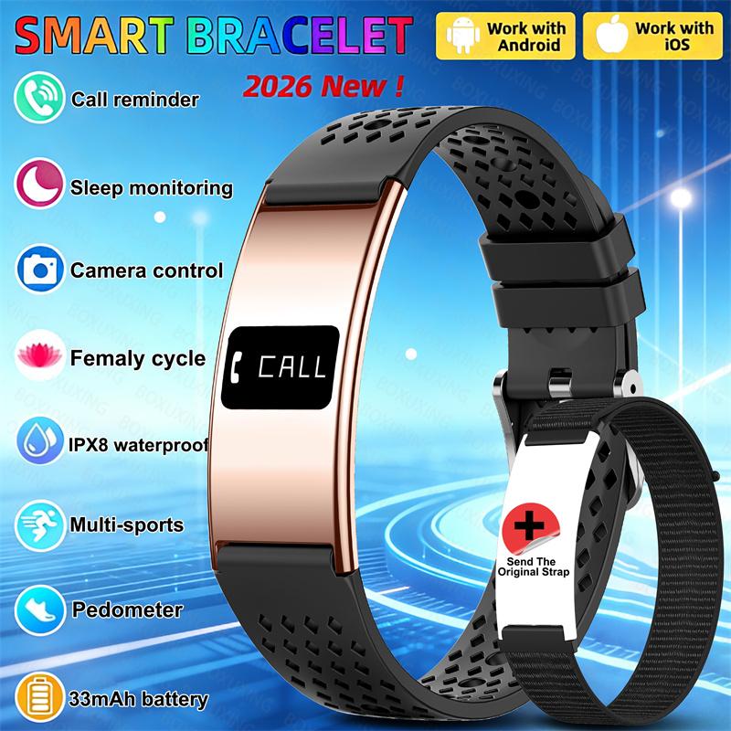 

New Ultra-thin Smart Watch Health Women Smart Bracelet Men Sports Fitness IPX8 Waterproof Heart Rate Sleep Monitoring Wristbands Ultra-thin 2.8mm