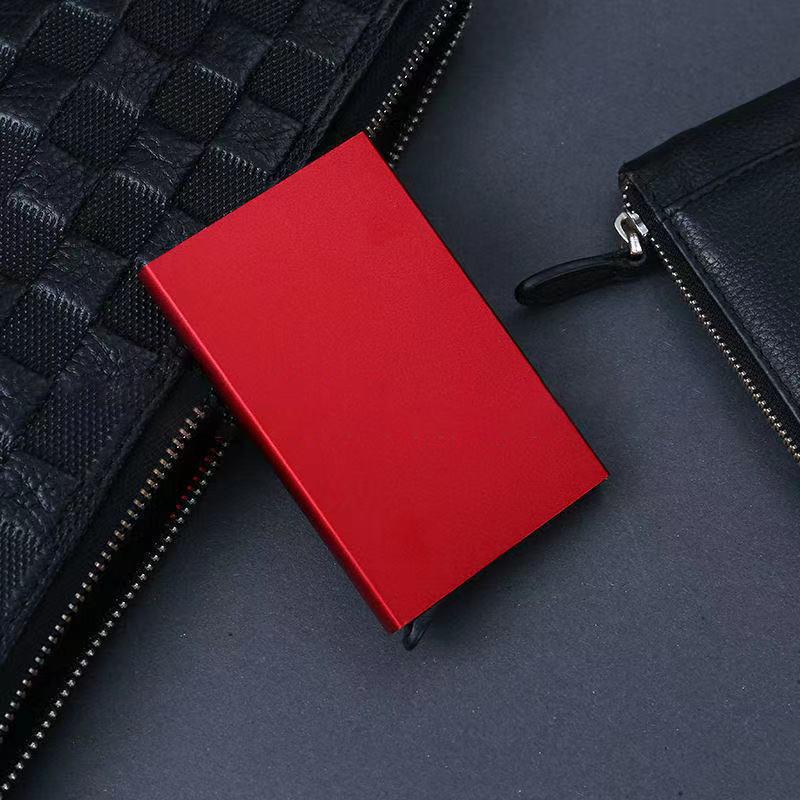 Anti-Theft Id Credit Card Holder Porte Carte Thin Aluminium Metal Wallets