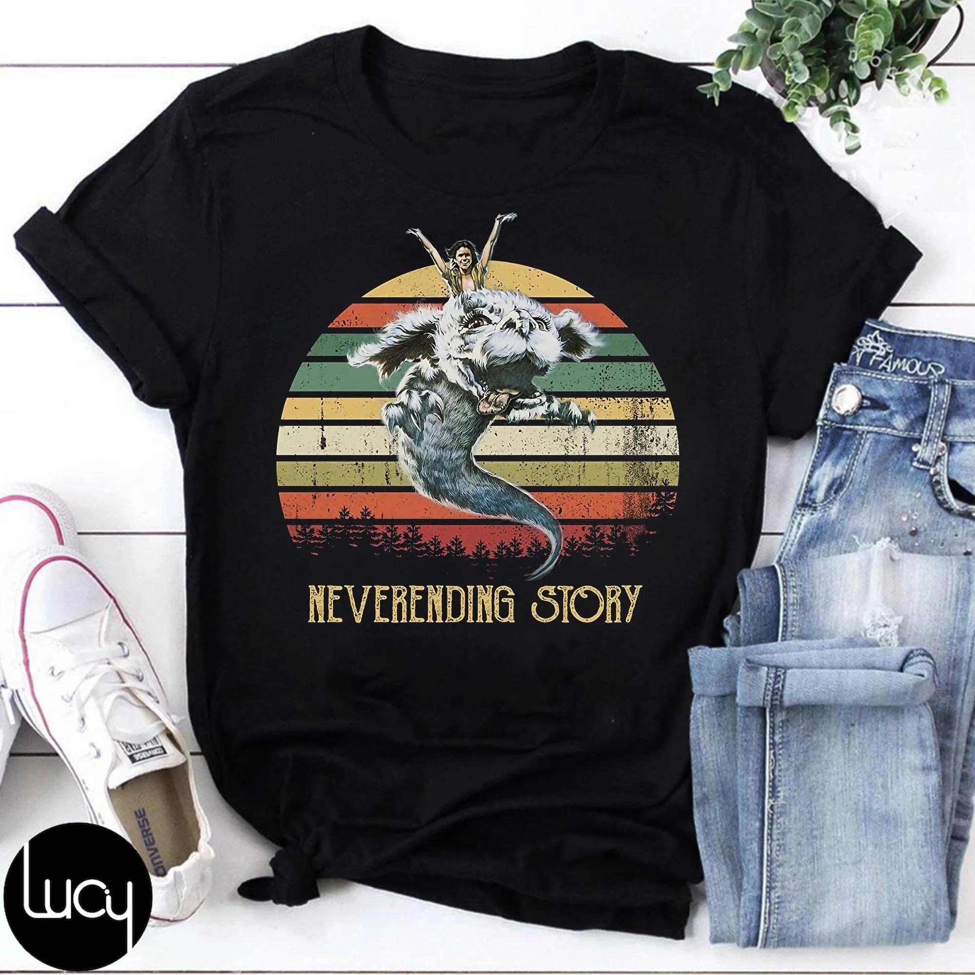 

Great Magic Realm Falco Flight Scene Retro 80s Fantasy Film Tshirt Atreyu and Falco Tshirt A Musthave for Nostalgic Fans S
