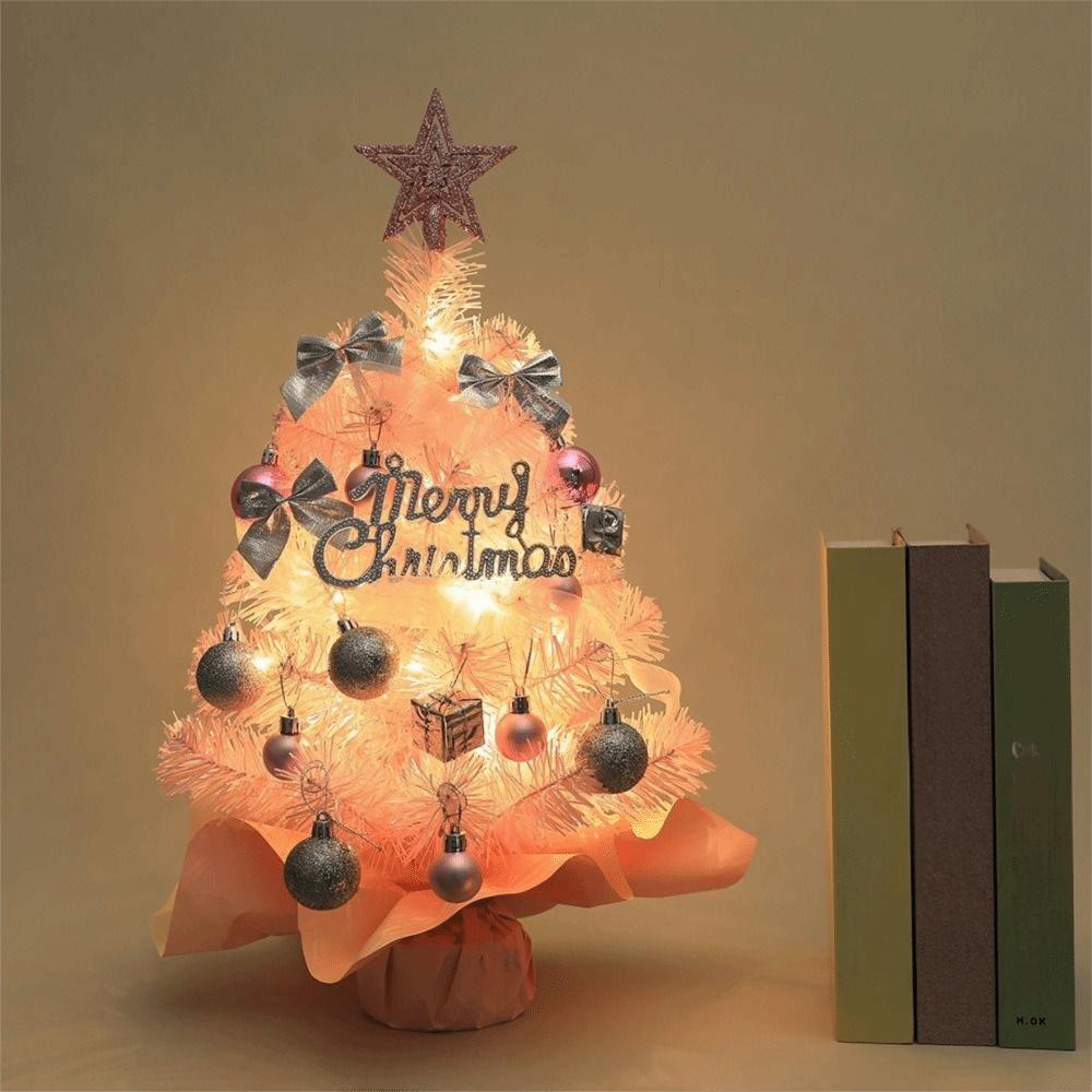 Artificial Christmas Tree Model Colorful Tree Desktop Ornaments Miniature Pine  Gift