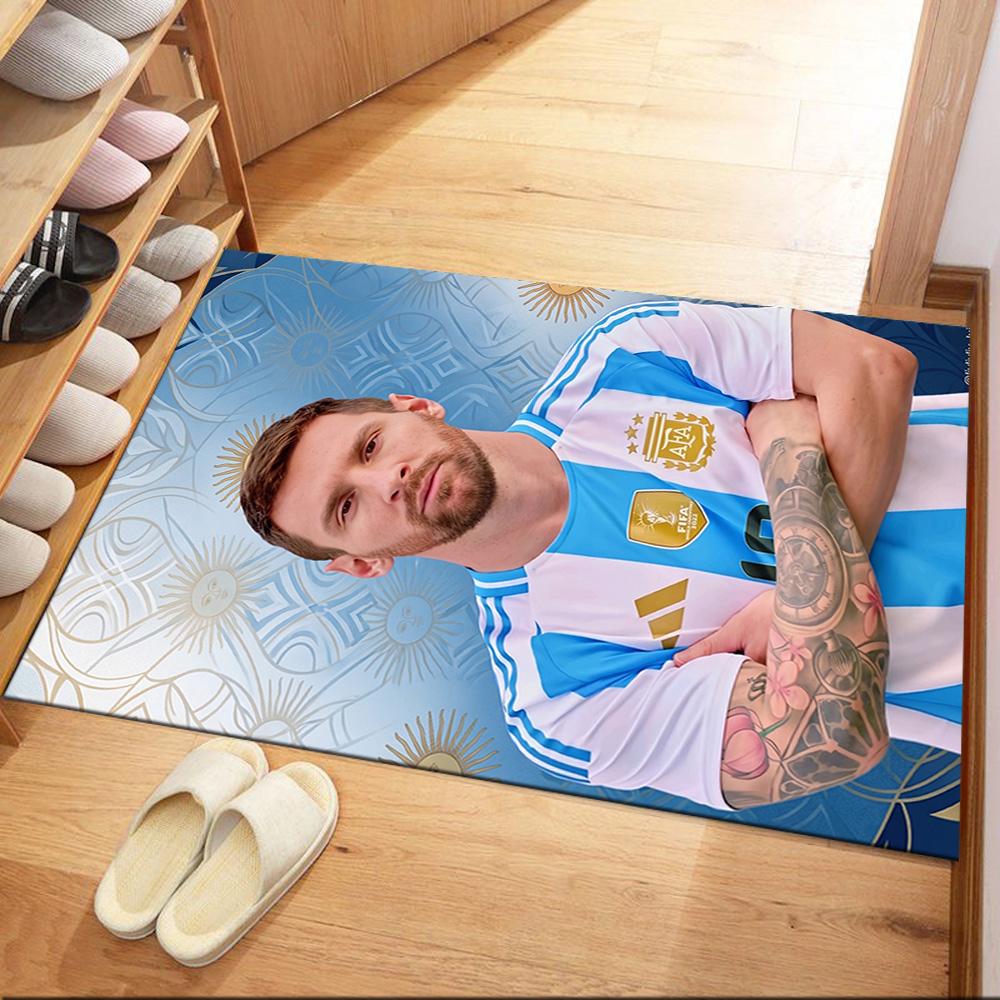 Messi 496 Floor Mat Suitable for Decorate Room Study Room Entryway Outdoor Antislip Carpet Anime Office Decor Spiritual Gift