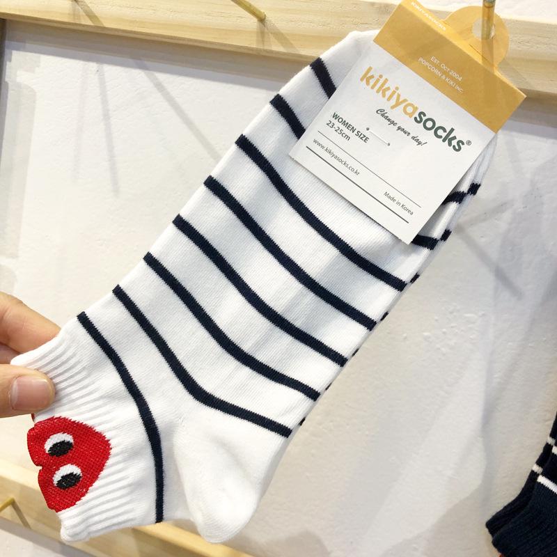 

Korean Women s Cute Heart & Eye Cartoon Cotton Short Socks