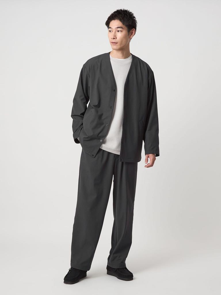 [United Arrows Green Label Relaxing] FREELITCH Collarless Cardigan - Stretch - 32261790124 0930 BLACK(09) S