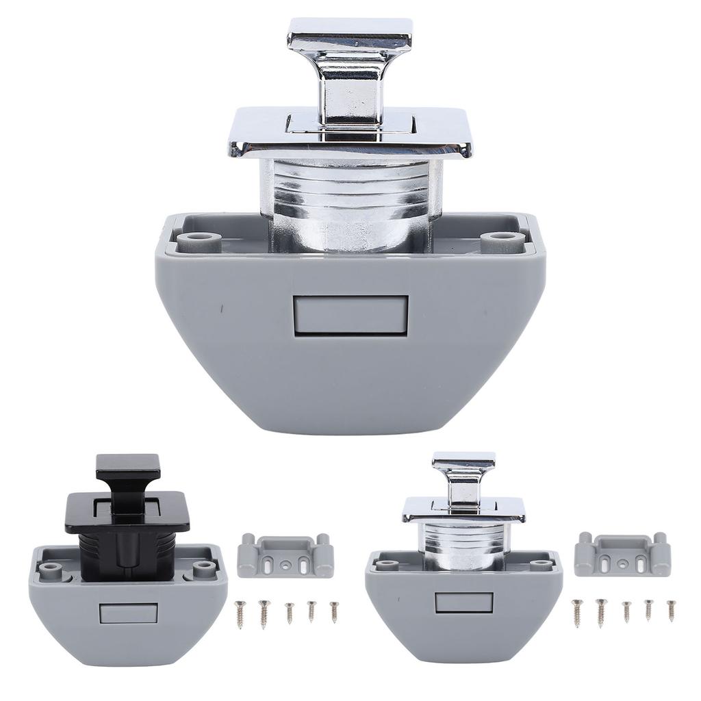 RV Push Cabinet Lock Metal Push Button Keyless Cupboard Drawer Compartment Latch Lock Catch for Cara