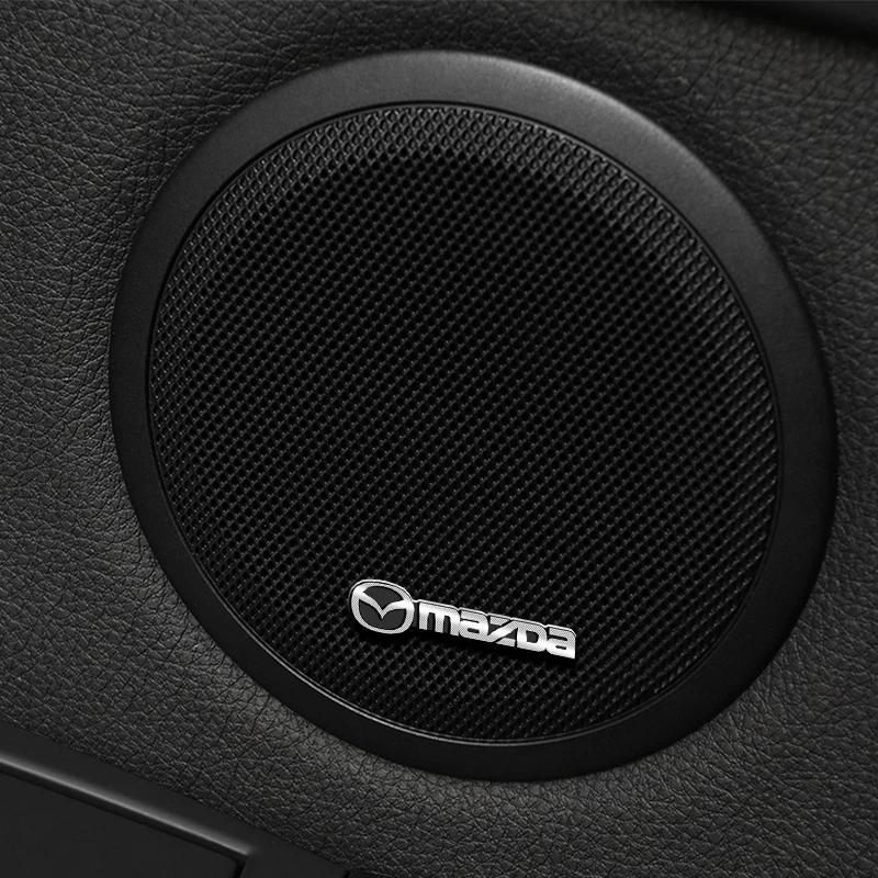 4ks Dekorace do auta Audio 3D Hliníkový odznak Znak Samolepka pro Mazda 3 CX3 CX4 CX5 CX7 CX8 CX9 CX30 RX7 Atenza Axela Příslušenství