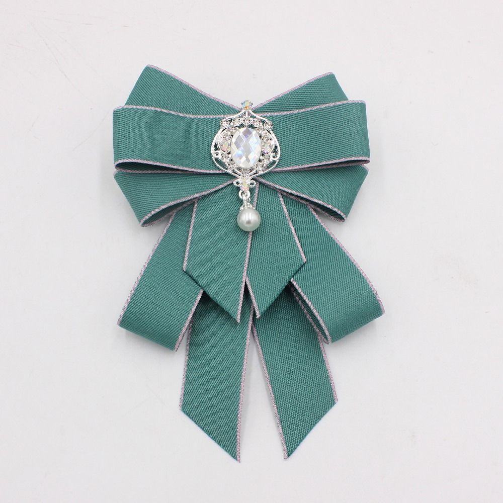 Crystal Bow Tie Rhinestone Ribbon Bow Brooch Fashion Neck Tie  For Men and Women