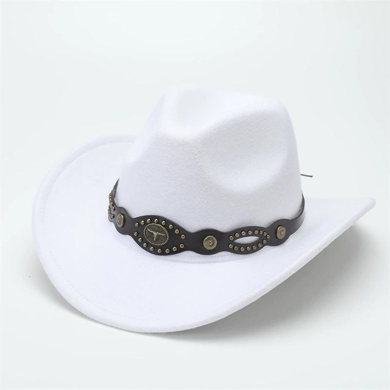 Autumn and Winter British Ethnic Style Men's and Women's Belts, Cowboy Hats, Big-brimmed Top Hats, Jazz Hats.