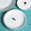 JINGRX 12-inch Round Ceramic Serving Plate