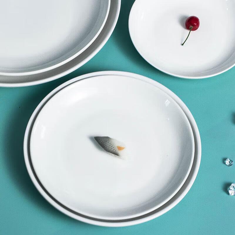 JINGRX 12-inch Round Ceramic Serving Plate
