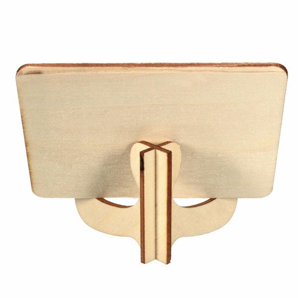 Home Office Wooden Message Mini Rectangular Notice Board With Stand Blackboard Chalkboard