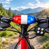 Bike Horn Light with 4-Tone Electronic Horn and LED Warning Light, Handlebar Mount, Fits <=24mm Bars, Batteries Not Included