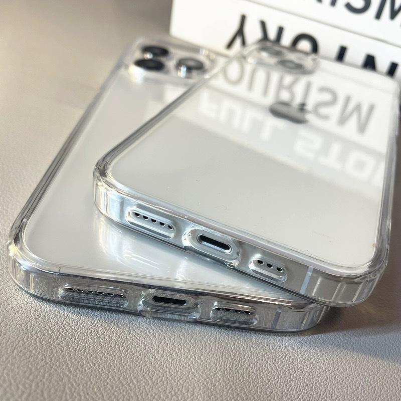 Luxury Transparent Soft Acrylic Phone Case for IPhone 16 15 14 13 12 11 Pro Max XS X XR  Mini Shockproof Protective Cover