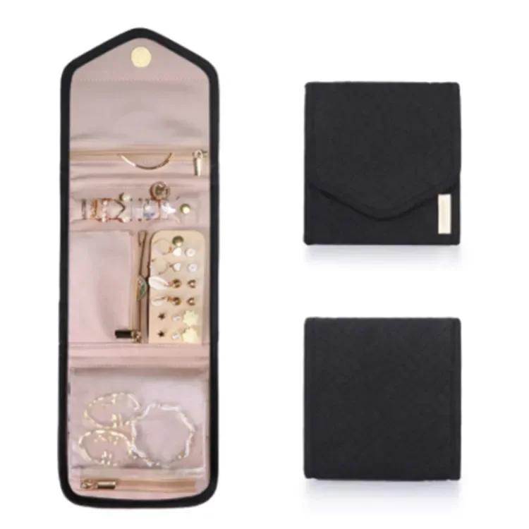 Travel Portable Jewelry Organizer Roll Foldable Jewelry Case for Bracelet Ring Necklaces Earring Jewelry Storage Bag Travel Bags
