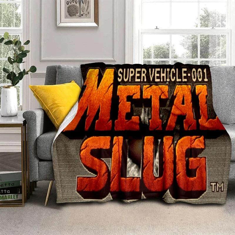 Retro Game Metal Slug Gamer Cartoon Blanket,Soft Throw Blanket for Home Bedroom Bed Sofa Picnic Travel Office Cover Blanket Kids