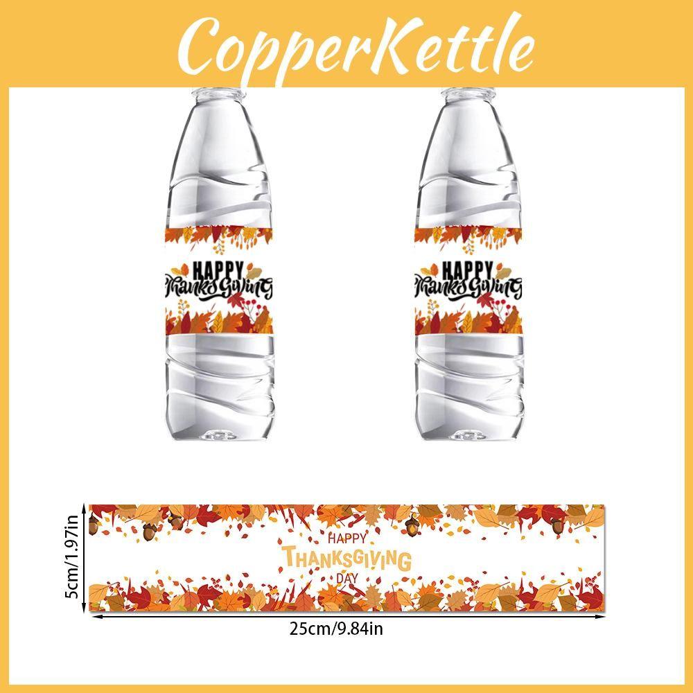 Fall Bottle Festival Stickers With Thanksgiving Theme For Event Decoration