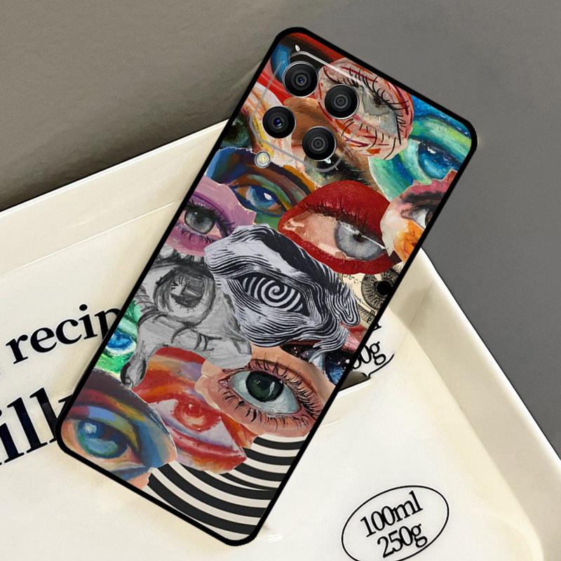 Scary Face Eyes Case For Samsung Galaxy M14 M34 M54 M56 M16 M36 M13 M15 M35 M55 M11 M31 M53 M51 M12 M32 M52