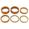 6Pcs Bike Fork Washer Set 2/5/10mm Bicycle Headset Spacer Bike Headset Stem Spacers Aluminum Alloy for 28.6mm Front Fork Bike