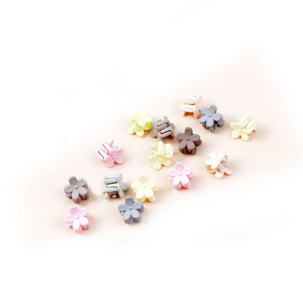 100pcs Small Hair Clips Bow Tie Flower Fruit Shaped Cute Portable Mixed Bright Color Mini Hair Claw