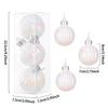 3pcs/box 8cm Christmas Ball Decorations Colorful Transparent Balls Xmas Tree Hanging Pendant Home Navidad New Year Ornaments