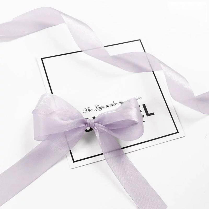 

20Yard/Roll Gift Box Beautiful Handicraft Bowknot 20Yard DIY Packing Ribbons Festival Translucent Chiffon Ribbons 2.5CM Width 2.5cm