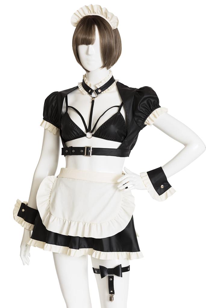 Clearstone SugarWhip Cosplay Halloween Fetish Maid Black Women's