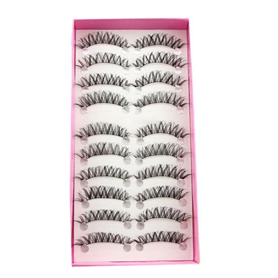 10 Paar Natürliche Durcheinander Lange Falsche Wimpern Party Hochzeits Make-up Wimpern
