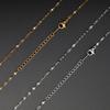 Korean Style Stainless Steel Necklace: Gold-Plated Lip Chain - Simple & Versatile Fashion for Women