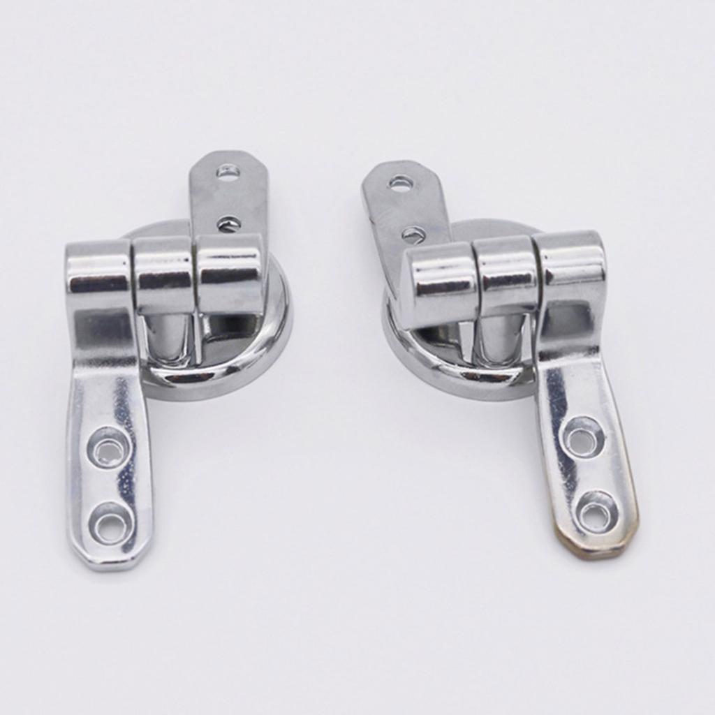 Zinc Alloy Toilet Seat Hinge with Bolts Screw and Nuts Adjustable Replacement Hinges for Flush Toilet Cover Enduring