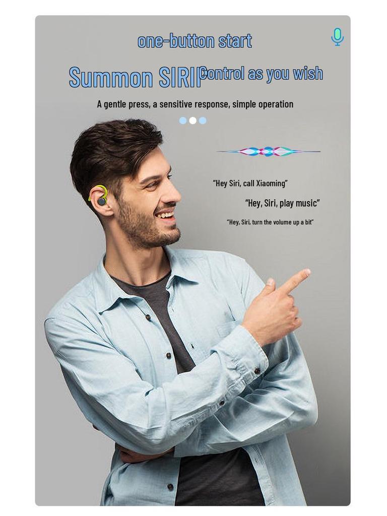 IPX7 Waterproof Wireless Bluetooth 5.3 Over-Ear Sport Headphones with Stereo and Call Capabilities